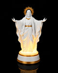 Christ of Light Statue in Matte White or Marble, with or without light, view 1