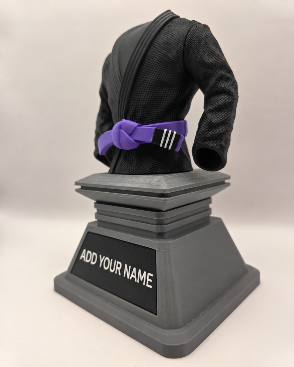 BJJ gi trophy with add your name plate