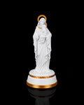 Mary and Jesus Statue in Matte White or Marble, with or without light, view 2