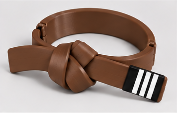Personalized BJJ belt decor in your choice of belt color and stripes, view 15