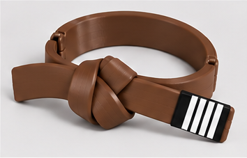 Personalized BJJ belt decor in your choice of belt color and stripes, view 16