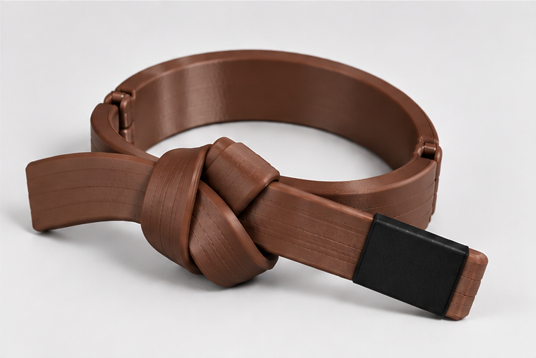Personalized BJJ belt decor in your choice of belt color and stripes, view 12