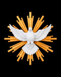 Dove of Peace matte white front view