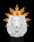 Lion of Judah matte white front view