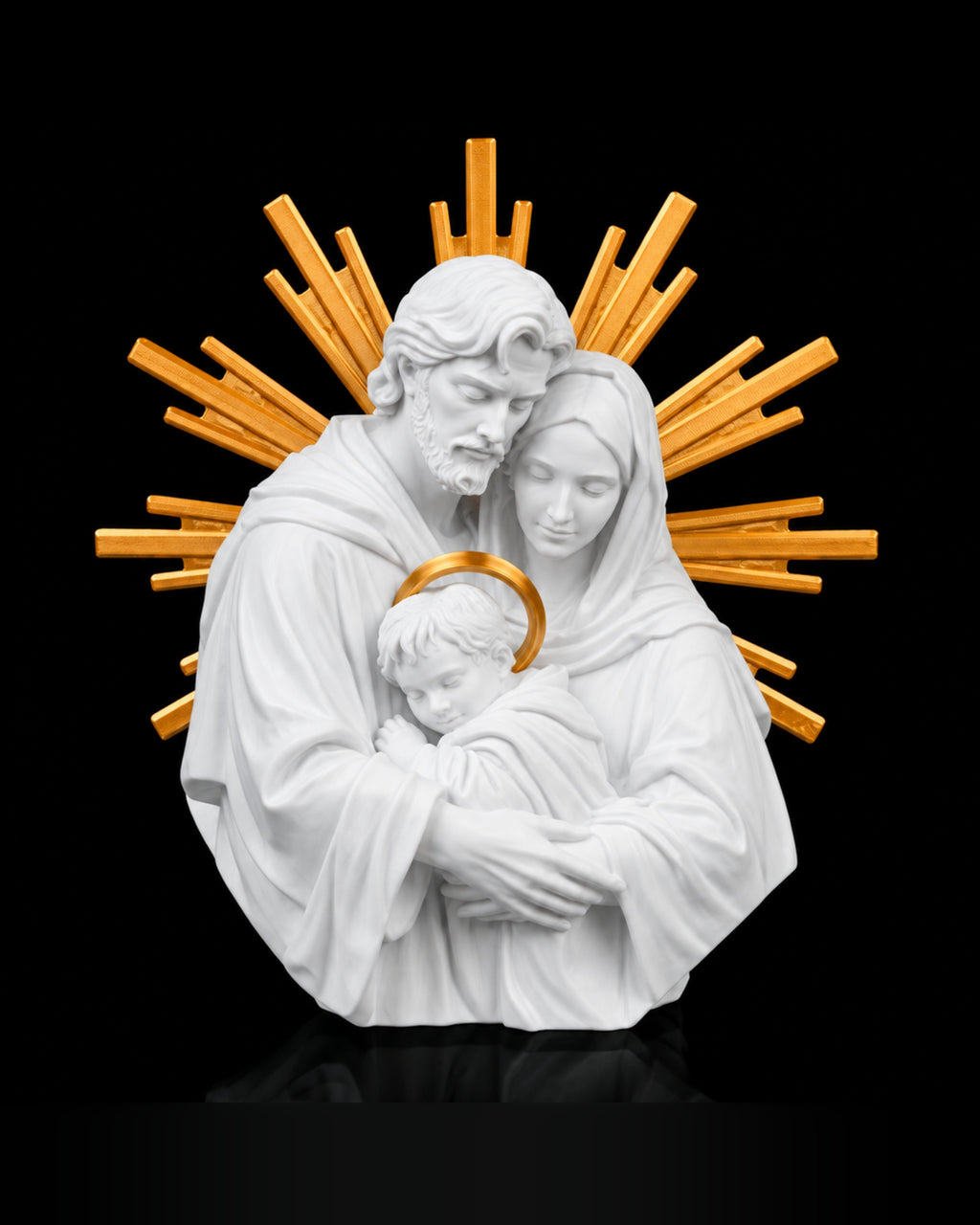 The Holy Family matte white front view