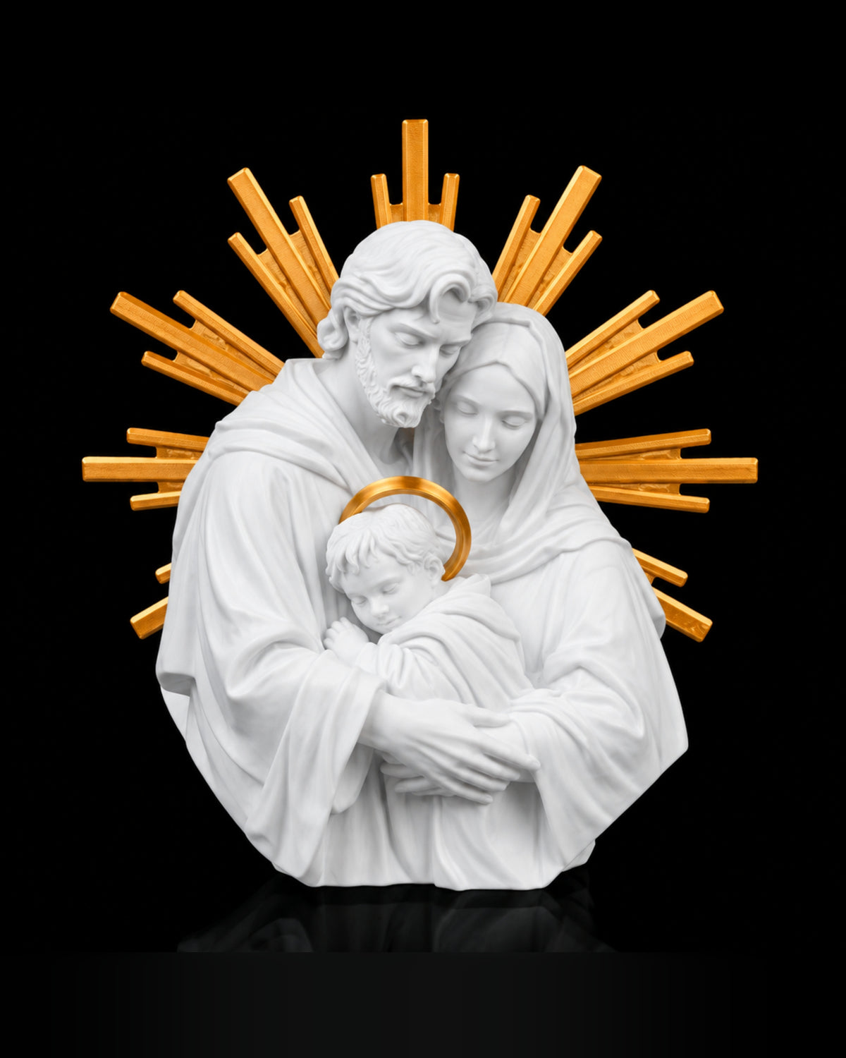 The Holy Family matte white front view
