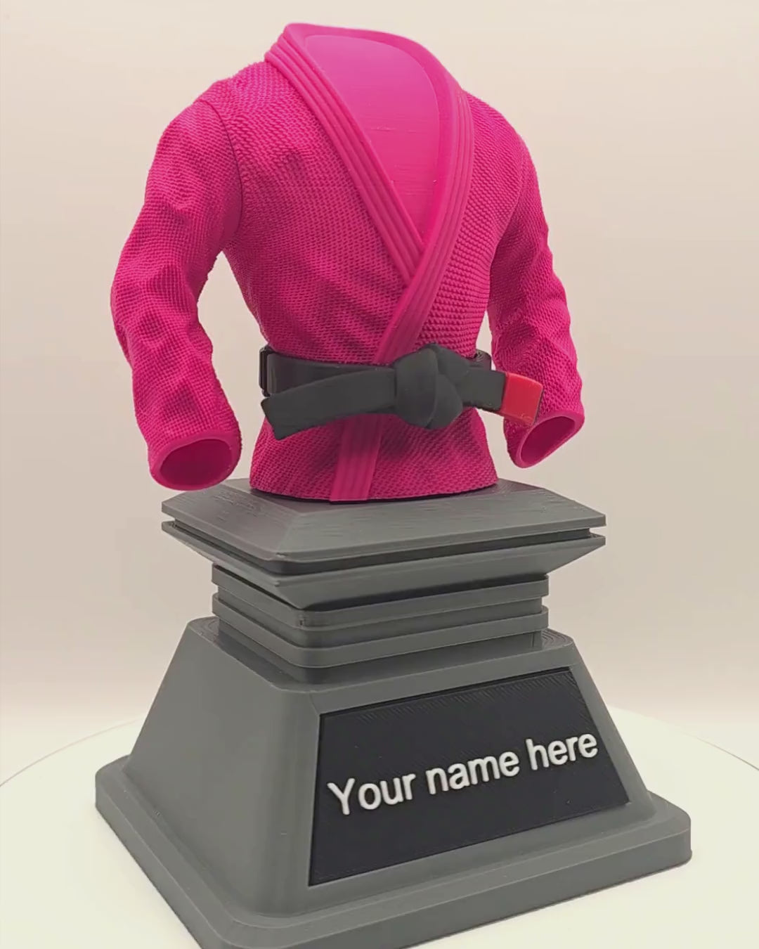 Personalized BJJ gi trophy video